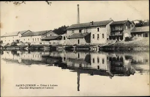 Ak Saint Junien Haute Vienne, Usine a Laines