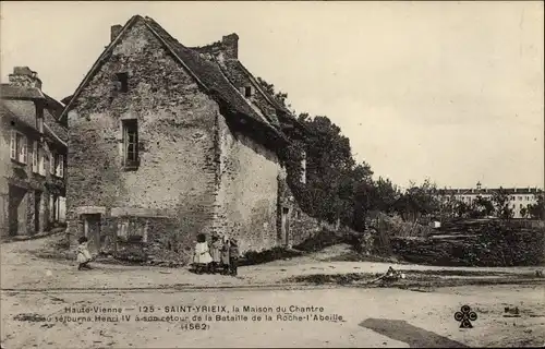 Ak Saint Yrieix Haute Vienne, Maison du Chantre, Haus in dem Henri IV übernachtete