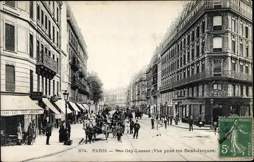 Ak Paris Panthéon, Rue Gay Lussac