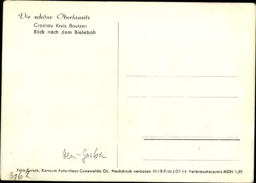 Ak Crostau Schirgiswalde Kirschau in Sachsen, Blick nach dem Biebeloh, Gesamtansicht