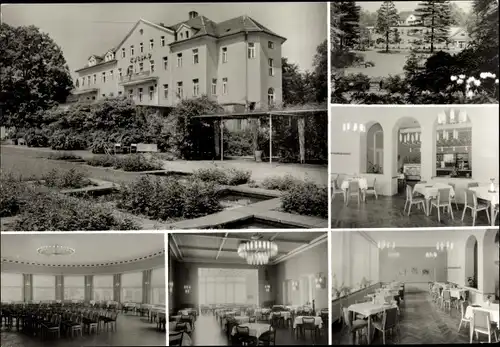 Ak Bad Lausick in Sachsen, Kurmittelhaus, Wintergarten, Speisesaal, Kurcafé