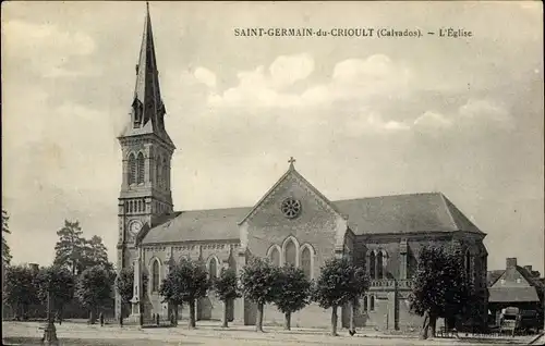 Ak Saint Germain du Crioult Calvados, L'Eglise, Kirche