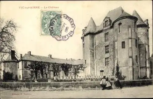 Ak Vis sur Aisne Aisne, Vue du Château