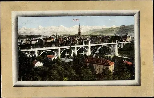 Ak Bern Stadt Schweiz, Panorama, Brücke