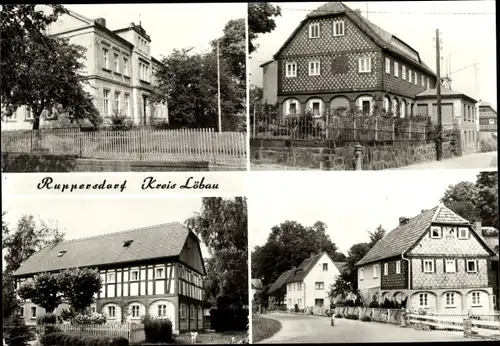 Ak Ruppersdorf Löbau in Sachsen, Oberschule und Niederdorf