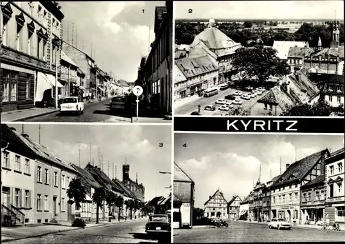 Ak Kyritz in der Prignitz, Wilhelm Pieck Straße, Platz der Einheit, Maxim Gorki Straße