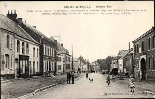 Ak Signy le Petit Ardennes, Grande Rue