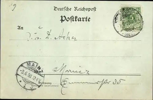 Mondschein Ak Friedberg in Hessen, Der Adolfsturm