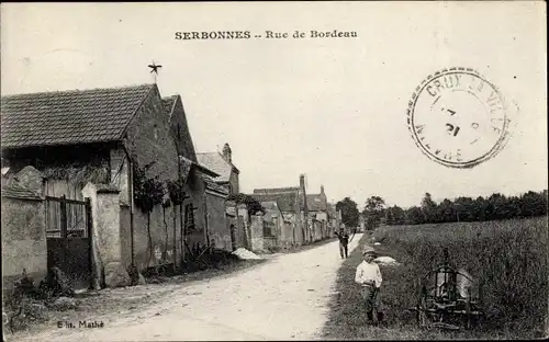 Ak Serbonnes Yonne, Rue de Bordeau