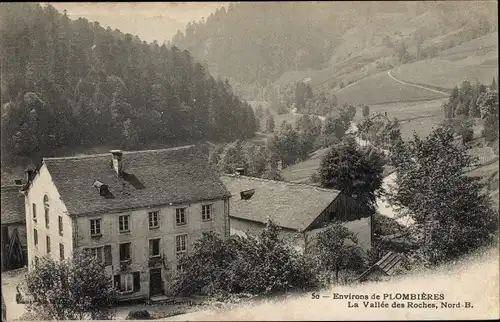 Ak Plombières les Bains Lothringen Vosges, La Vallee des Roches