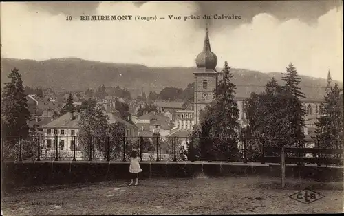 Ak Remiremont Lothringen Vosges, Vue prise du Calvaire