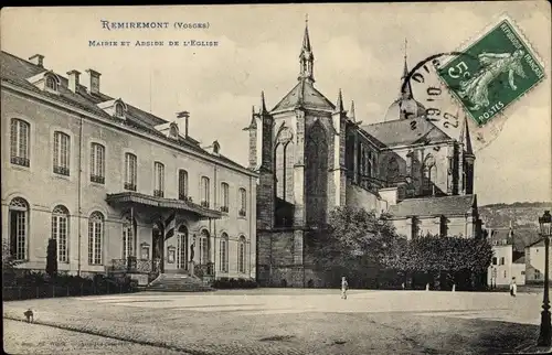 Ak Remiremont Lothringen Vosges, Mairie et Abside de l'Eglise