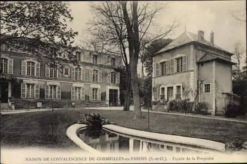 Ak Cormeilles en Parisis Val d'Oise, Maison de Convalescence, Facade de la Propriété