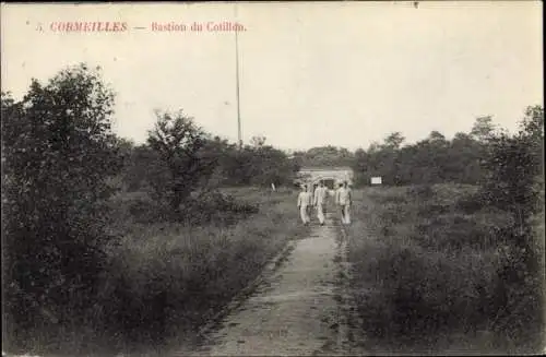 Ak Cormeilles Val d'Oise, Bastion du Cotillon, Soldaten