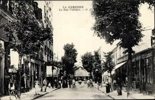 Ak La Garenne Hauts de Seine, La Rue Voltaire
