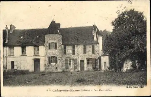 Ak Chézy sur Marne Aisne, Les Tournelles