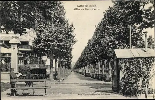 Ak Saint Étienne Loire, Allees du Cours Fauriel