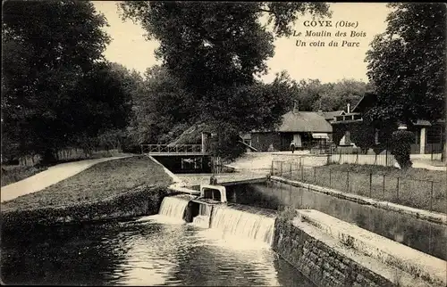 Ak Coye Oise, Le Moulin des Bois, Parc