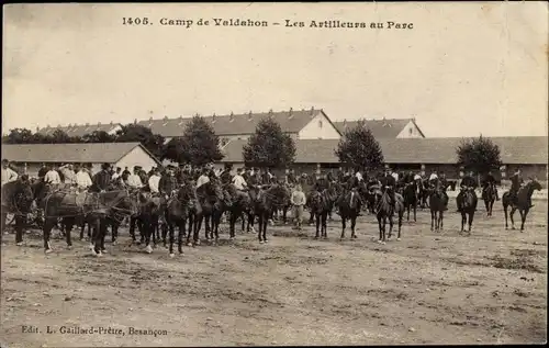 Ak Valdahon Doubs Frankreich, Les Artilleries au Parc