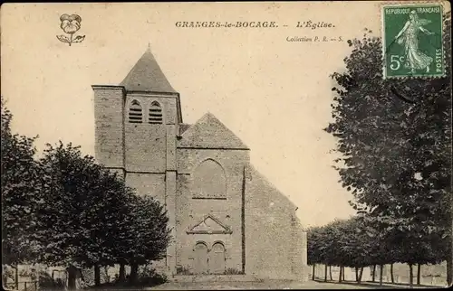 Ak Granges le Bogage Yonne, L'Eglise, Kirche