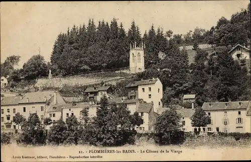 Ak Plombières les Bains Lothringen Vosges, Le Coteau de la Vierge