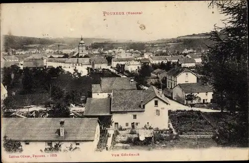 Ak Pouxeux Lothringen Vosges, Vue Generale