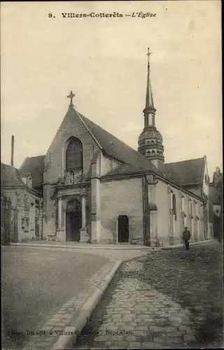 Ak Villers Cotterêts Aisne, Vue de l'Église