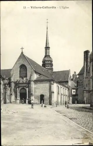 Ak Villers Cotterêts Aisne, Vue de l'Église