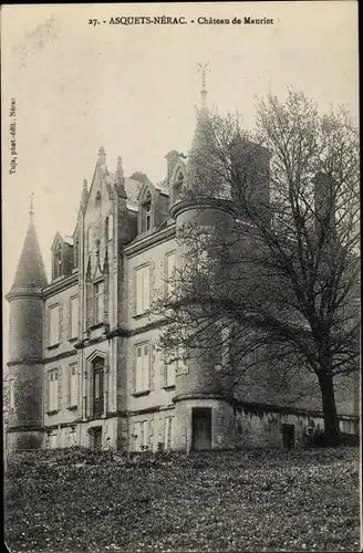 Ak Asquets Nerac Lot et Garonne, Chateau de Mauriet