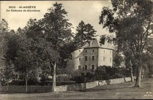 Ak Saint Agrève Ardèche, Le Château de Clavières