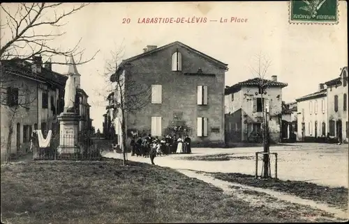 Ak Labastide de Lévis Tarn, La Place