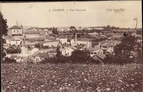 Ak Darney Lothringen Vosges, Vue Generale