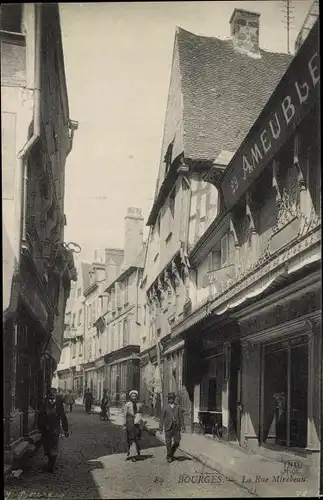 Ak Bourges Cher, La Rue Mirabeau