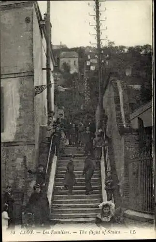 Ak Laon Aisne, Les Escaliers