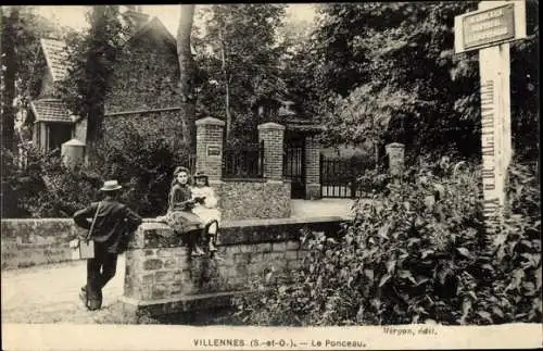 Ak Villennes Yvelines, Le Ponceau