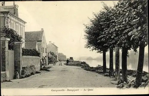 Ak Gargenville Rangiport Yvelines, Le Quai