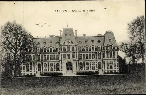 Ak Sarron Oise, Chateau de Villette