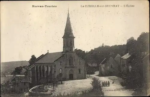 Ak La Comelle sur Beuvray Saône et Loire, L'Église