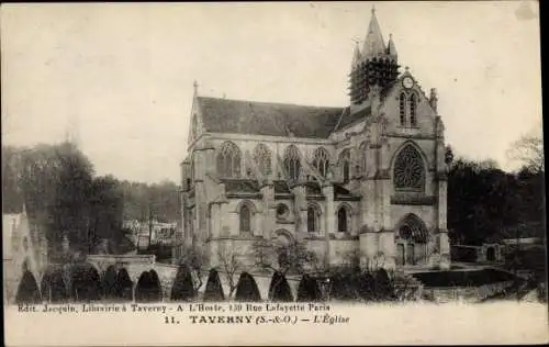 Ak Taverny Val d'Oise, Vue de l'Église