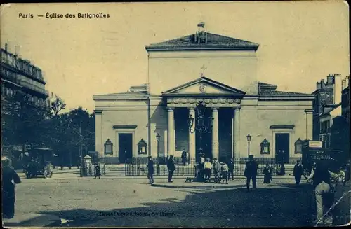 Ak Paris XVII., Eglise des Batignolles