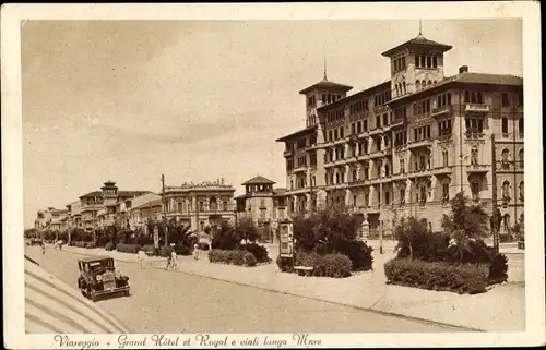 Ak Viareggio Toscana, Grand Hôtel et Royal e viali lungo Mare