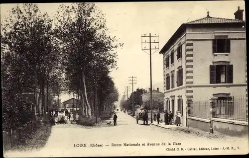 Ak Loire Rhône, Route Nationale et Avenue de la Gare