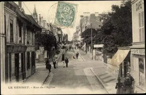 Ak Le Vesinet Yvelines, Rue de l'Eglise