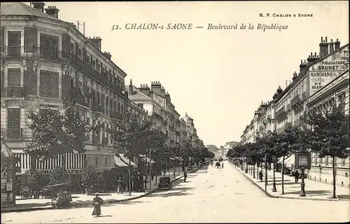 Ak Chalon sur Saône Saône et Loire, Boulevard de la République