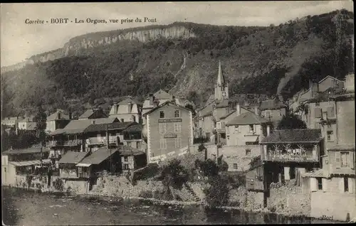 Ak Bort Corrèze, Les Orgues, vue prise du Pont