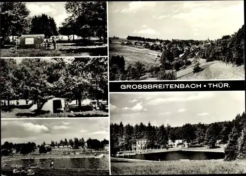 Ak Großbreitenbach im Ilm Kreis Thüringen, Blick auf Ortschaft und Umgebung
