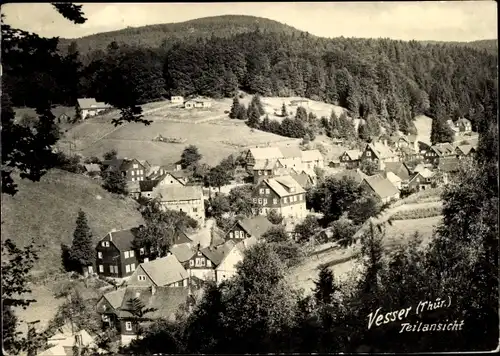 Ak Vesser Suhl in Thüringen, Teilansicht des Ortes