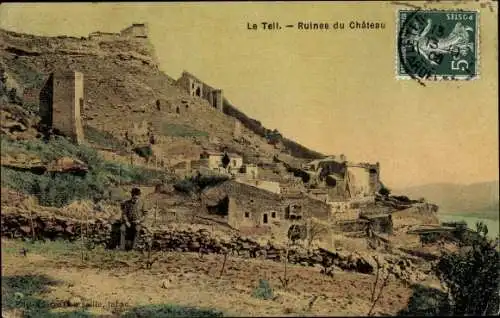 Ak Le Teil Ardèche, Ruines du Château