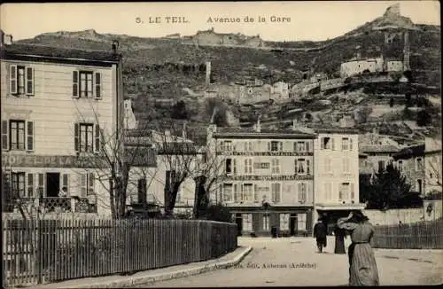Ak Le Teil Ardèche, Avenue de la Gare