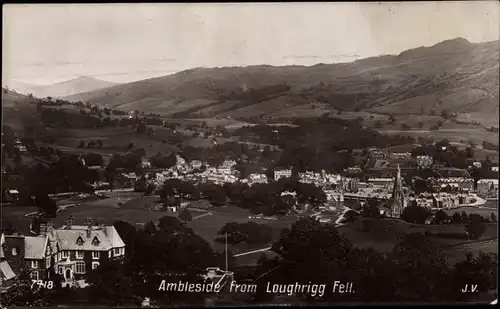 Ak Ambleside Cumbria England, total view from Loughrigg Fell